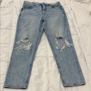 American Eagle Light Wash Denim Mom Jeans